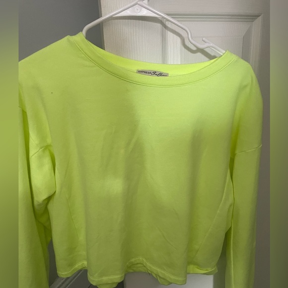 Cropped lime green/yellow sweater - Picture 1 of 2
